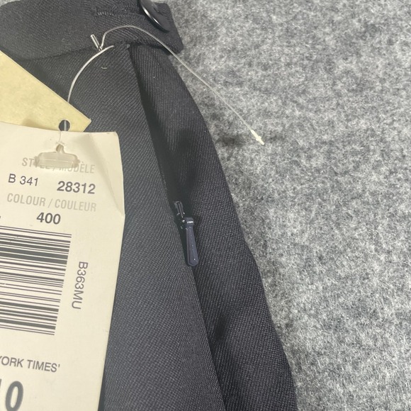 Nygard Collection Skirt Womens 10 Black Wool Straight New York Times Deadstock - Picture 10 of 12